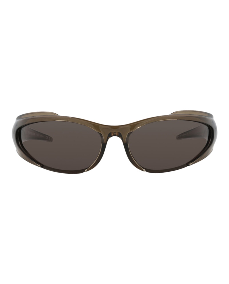 Balenciaga Shield Wrap Sunglasses Brown/Brown/Grey (BB0253S-30013966-002)