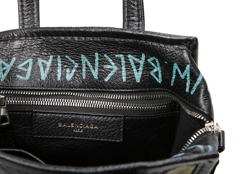 Balenciaga Shopper Bazar Graffiti XS Black Multicolor