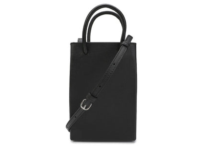 Balenciaga Shopping Phone Holder Bag Black