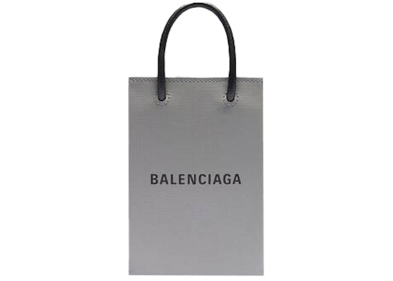 Balenciaga Shopping Phone Holder Grey
