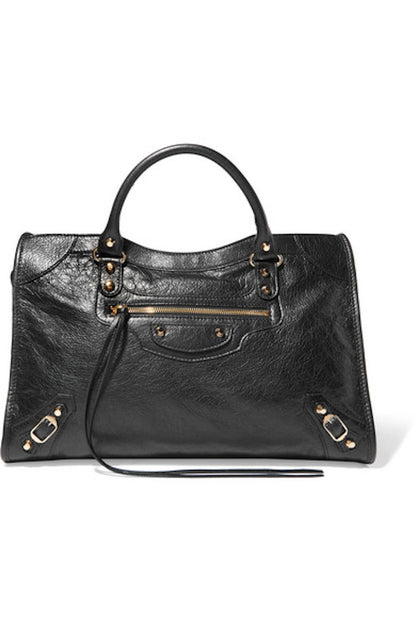 Balenciaga Short Strap Classic City Textured Black
