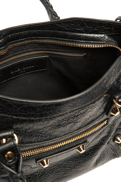 Balenciaga Short Strap Classic City Textured S Black