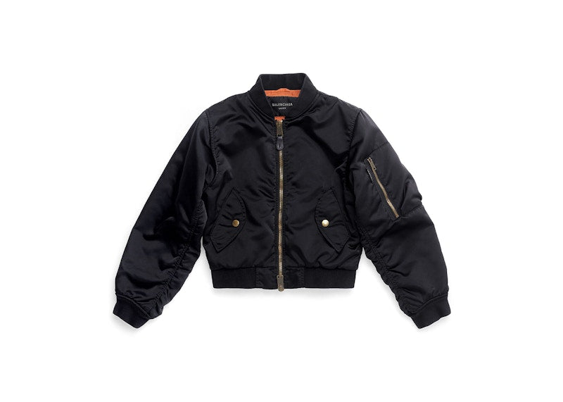 Balenciaga Shrunk Bomber Jacket Black