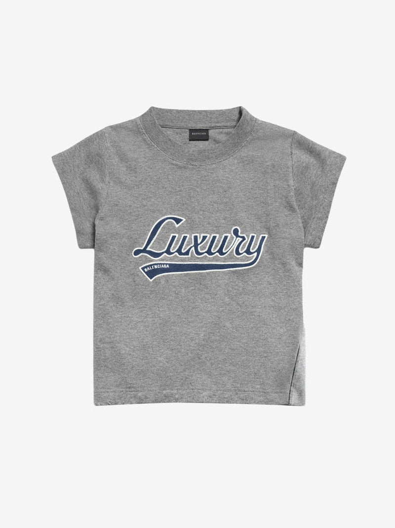 Balenciaga Shrunk T-shirt Dark Heather Grey Blue