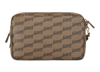 Balenciaga Signature Double Zip Pouch Beige