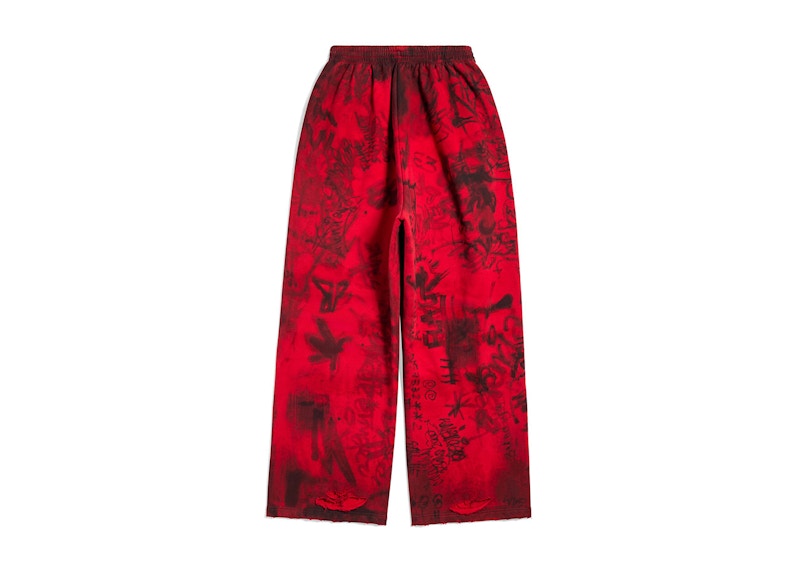 Balenciaga Skater Baggy Sweatpants Red