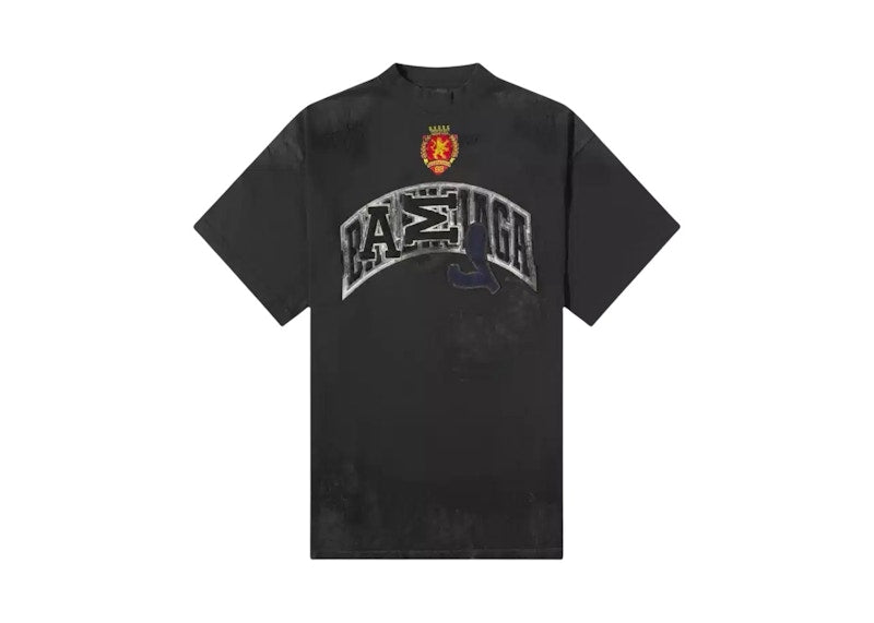 Balenciaga Skater Logo Oversized T-shirt Black
