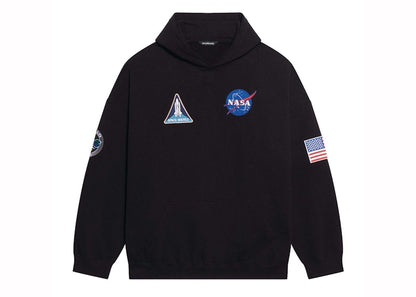 Balenciaga Space Nasa Logo Hoodie Black