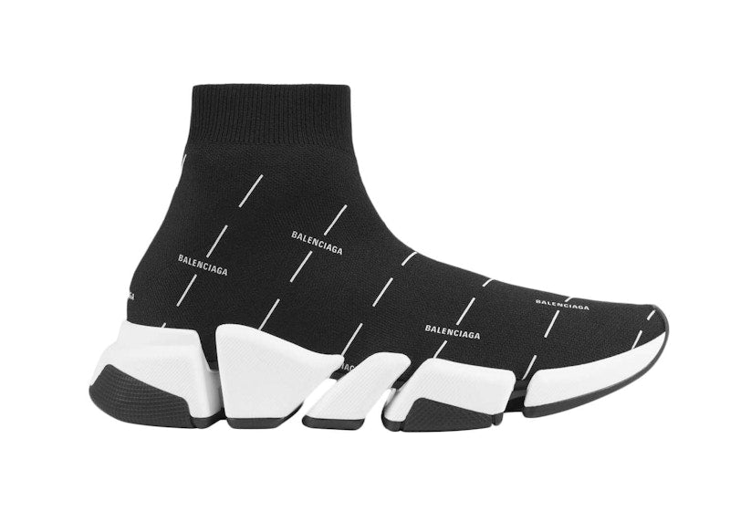 Balenciaga Speed 2.0 Black White Logo (Women's)
