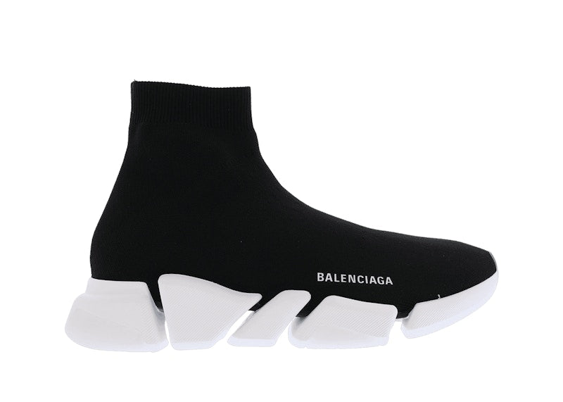 Balenciaga Speed 2.0 Black White Tansparent Sole