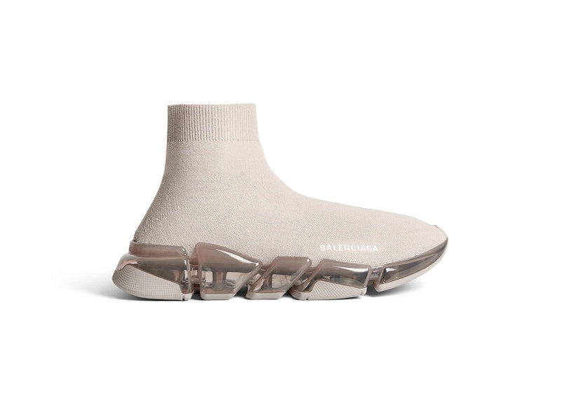 Balenciaga Speed 2.0 Clear Sole Light Beige