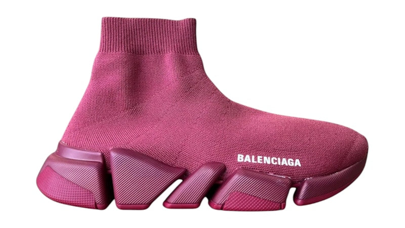Balenciaga Speed 2.0 Recycled Knit (Women's) Burgundy