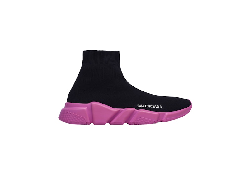 Balenciaga Speed Sneakers Black Pink Sole (Women's)