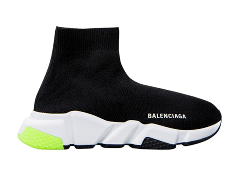 Balenciaga Speed Trainer Black Fluo Yellow Heel
