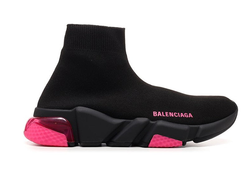 Balenciaga Speed Trainer Black Pink Clear Sole (Women's)