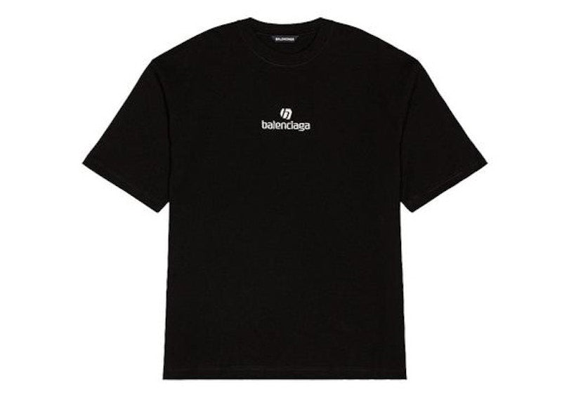 Balenciaga Sponsor Logo Small Fit T-shirt Black