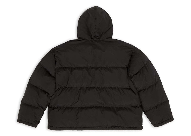 Balenciaga Sporty B Pull-Over Puffer Jacket Black