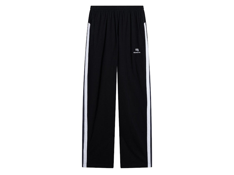 Balenciaga Sporty B Tracksuit Pants Black/Grey/White