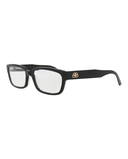 Balenciaga Square-Frame Acetate Optical Frames Black Black Transparent (BB0065O-30008235-001)