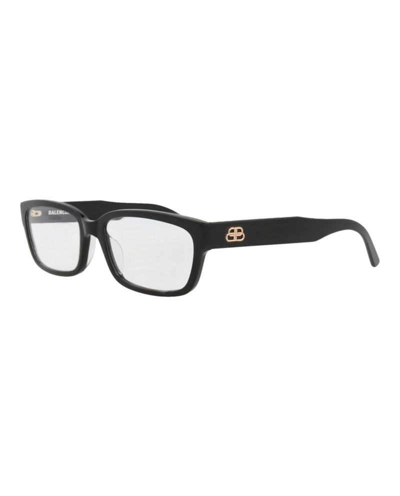 Balenciaga Square-Frame Acetate Optical Frames Black Black Transparent (BB0065O-30008235-001)
