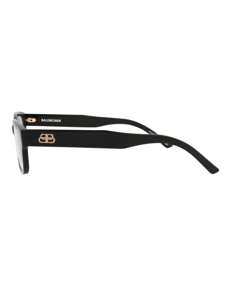Balenciaga Square-Frame Acetate Optical Frames Black Black Transparent (BB0065O-30008235-001)