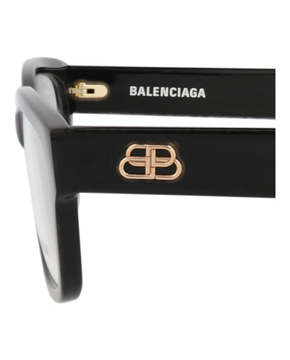 Balenciaga Square-Frame Acetate Optical Frames Black Black Transparent (BB0065O-30008235-001)