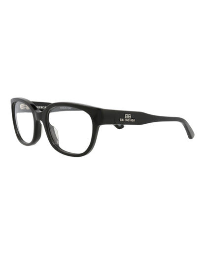 Balenciaga Square-Frame Acetate Optical Frames Black Black Transparent (BB0214O-30011975-001)