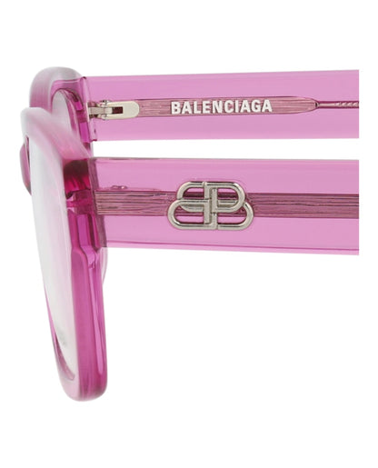 Balenciaga Square-Frame Acetate Optical Frames Pink Pink Transparent (BB0065O-30008235-007)