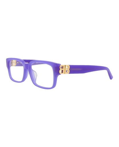 Balenciaga Square-Frame Acetate Optical Frames Violet Gold Transparent (BB0105O-30008979-003)
