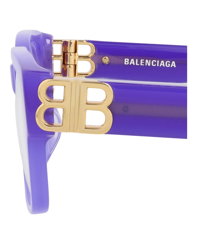 Balenciaga Square-Frame Acetate Optical Frames Violet Gold Transparent (BB0105O-30008979-003)