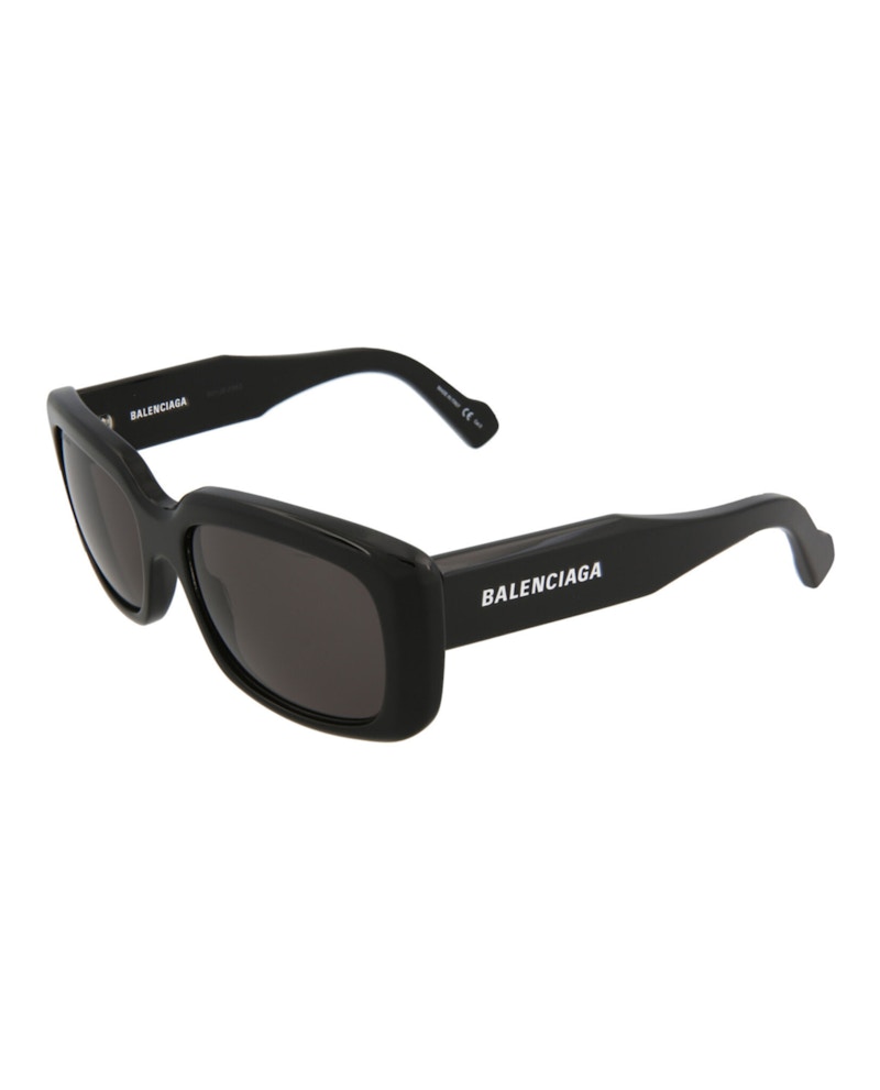 Balenciaga Square-Frame Acetate Sunglasses Black/Black/Grey (BB0072S-30008290-001)