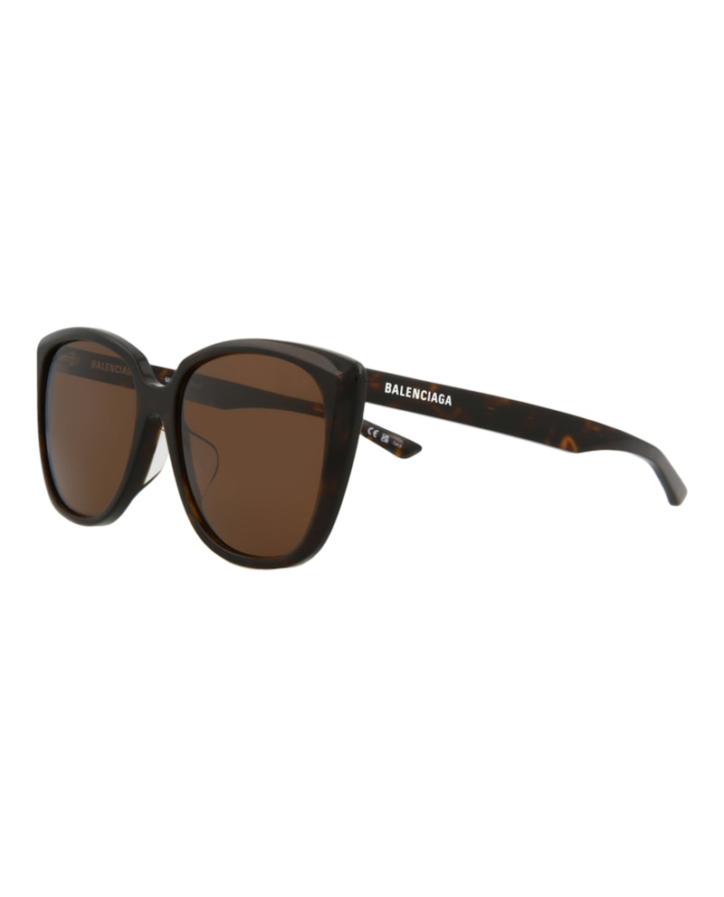Balenciaga Square-Frame Acetate Sunglasses Havana/Havana/Brown (BB0175SA-30011345-002)