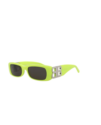 Balenciaga Square-Frame Acetate Sunglasses Yellow/Silver/Grey (BB0096S-30008871-008)