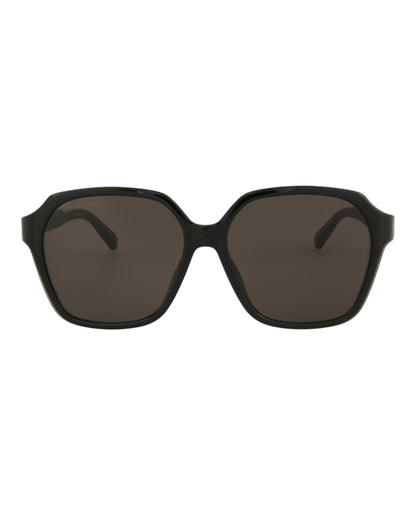 Balenciaga Square-Frame Bio Injection Rilsan Sunglasses Black/Black/Grey (BB0153SA-30011226-001)