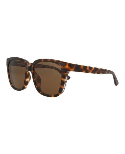 Balenciaga Square-Frame Bio Injection Rilsan Sunglasses Havana Havana Brown (BB0152SA-30011223-002)