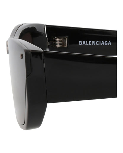 Balenciaga Square-Frame Injection Sunglasses Black Black Grey (BB0080S-30008402-001)