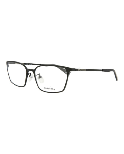 Balenciaga Square-Frame Metal Optical Frames Black Black Transparent (BB0085O-30008408-001)