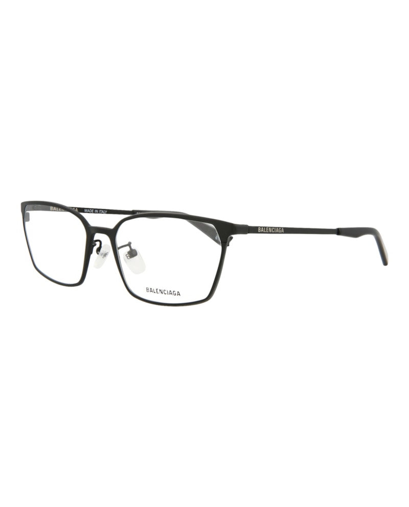 Balenciaga Square-Frame Metal Optical Frames Black Black Transparent (BB0085O-30008408-001)