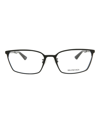 Balenciaga Square-Frame Metal Optical Frames Black Black Transparent (BB0085O-30008408-001)