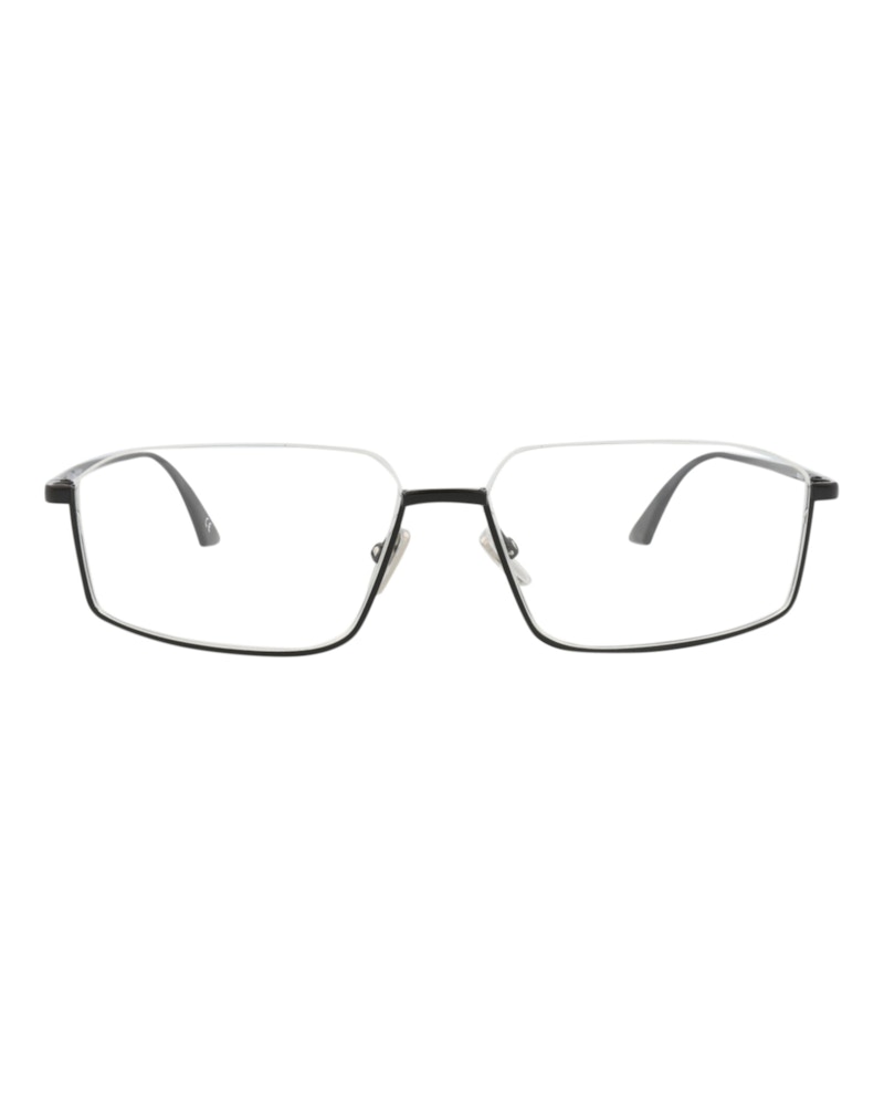Balenciaga Square-Frame Metal Optical Frames Black Black Transparent (BB0143O-30010029-001)