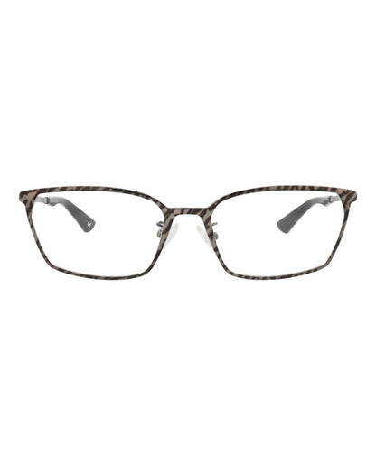 Balenciaga Square-Frame Metal Optical Frames Ruthenium Ruthenium Transparent (BB0085O-30008408-003)
