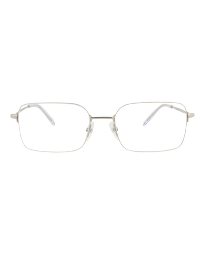 Balenciaga Square-Frame Metal Optical Frames Silver Silver Transparent (BB0033O-30006632-002)