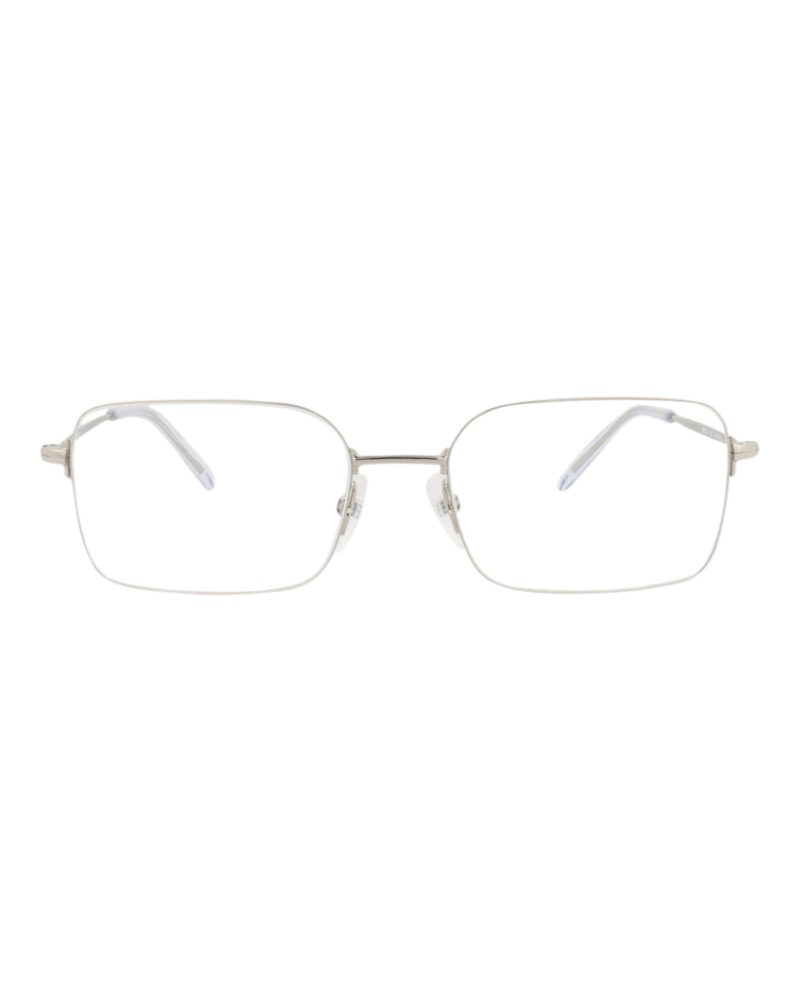 Balenciaga Square-Frame Metal Optical Frames Silver Silver Transparent (BB0033O-30006632-002)