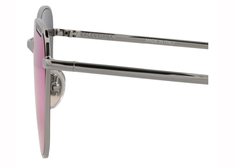 Balenciaga Square Frame Metal Sunglasses Ruthenium/Violet (BB0279SA-30013991-004-60442)