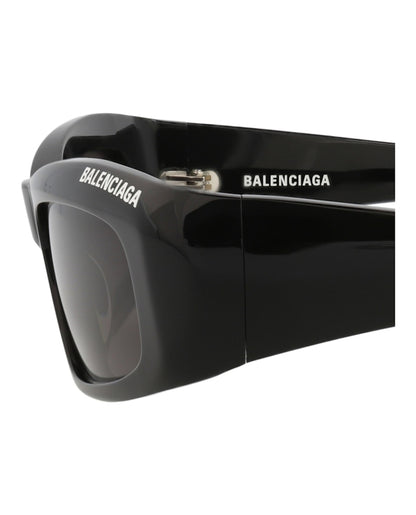 Balenciaga Square-Frame Recycled Acetate Sunglasses Black Black Grey (BB0266S-30013986-001)