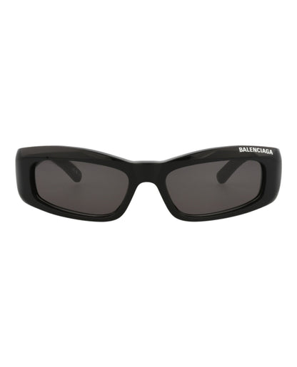 Balenciaga Square-Frame Recycled Acetate Sunglasses Black Black Grey (BB0266S-30013986-001)
