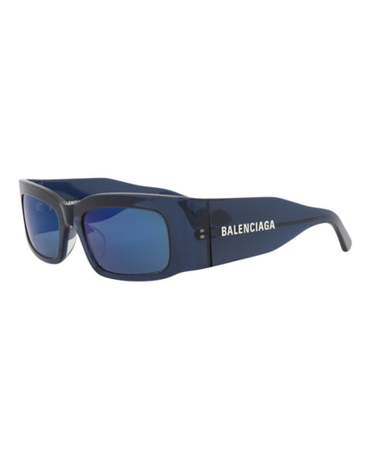 Balenciaga Square-Frame Recycled Acetate Sunglasses Blue Blue Blue (BB0328S-30014893-004)