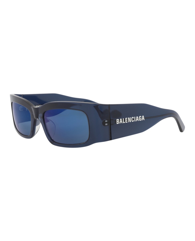 Balenciaga Square-Frame Recycled Acetate Sunglasses Blue Blue Blue (BB0328S-30014893-004)