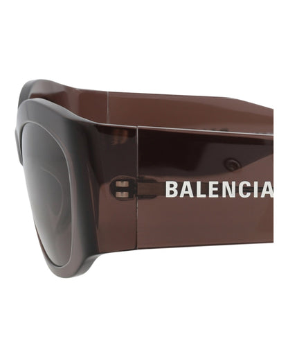 Balenciaga Square-Frame Recycled Acetate Sunglasses Brown Brown Grey (BB0329S-30014894-004)