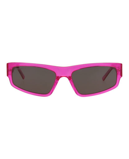 Balenciaga Square-Frame Recycled Acetate Sunglasses Fuchsia Fuchsia Grey (BB0305S-30014522-005)